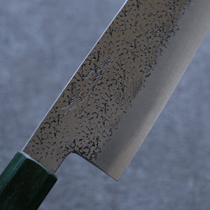 清助 青スーパー鋼 鎚目 文化包丁 和包丁 185mm ウォルナット (両側緑口輪)柄 - 清助刃物