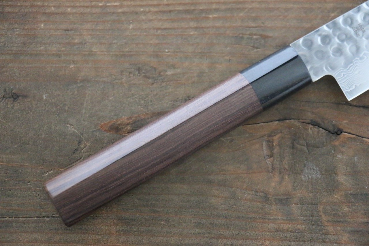 堺 孝行 AUS10 45層ダマスカス 筋引包丁  240mm 紫檀柄 - 清助刃物