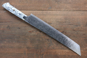 佐治 武士 R2/SG2 ダイヤモンド仕上げ ダマスカス 剣型柳刃包丁 和包丁 270mm 雲ターコイズ柄 - 清助刃物