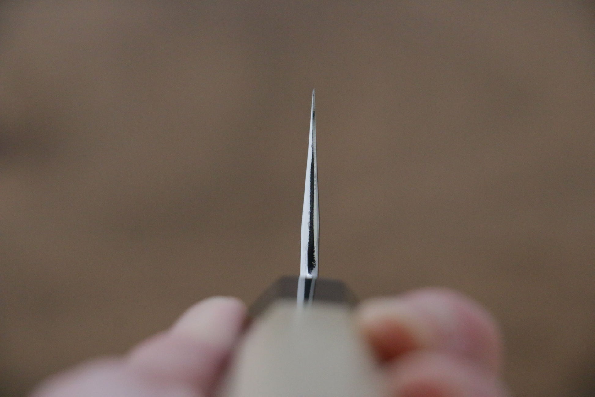 重陽 銀三鋼 鏡面仕上げ 切付牛刀包丁  240mm 朴柄 - 清助刃物