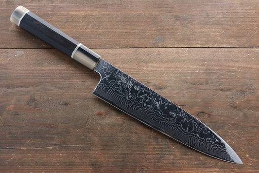 佑成 SG2 ダマスカス 牛刀包丁  240mm 両側リング付き黒檀柄 - 清助刃物