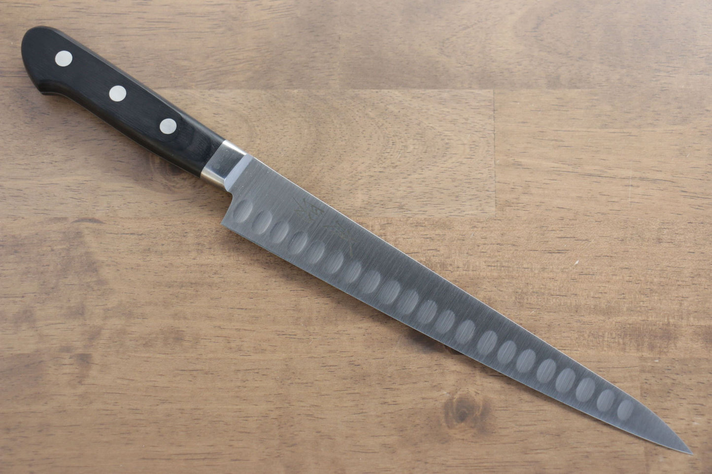 清助 スウェーデン鋼 筋引サーモン  240mm 黒合板柄 - 清助刃物
