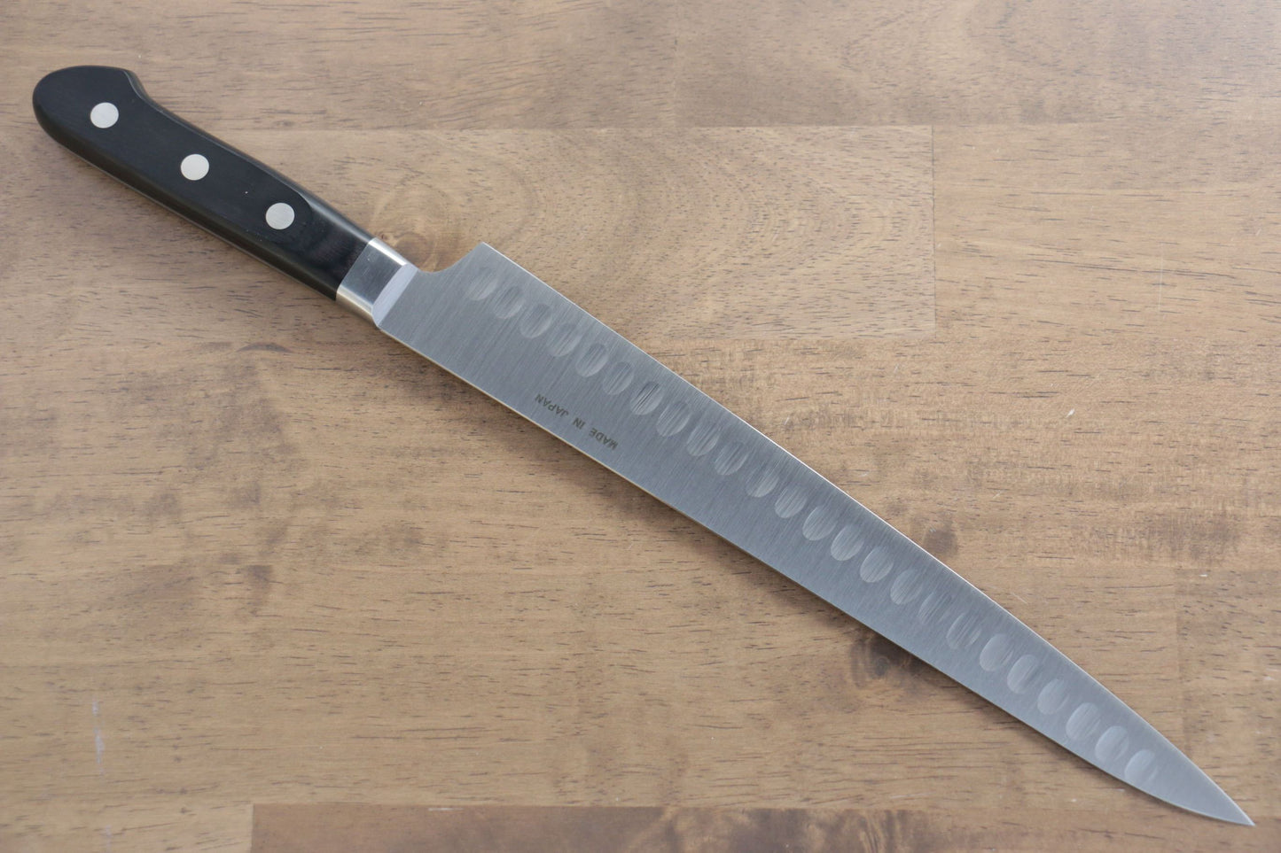 清助 スウェーデン鋼 筋引サーモン  270mm 黒合板柄 - 清助刃物