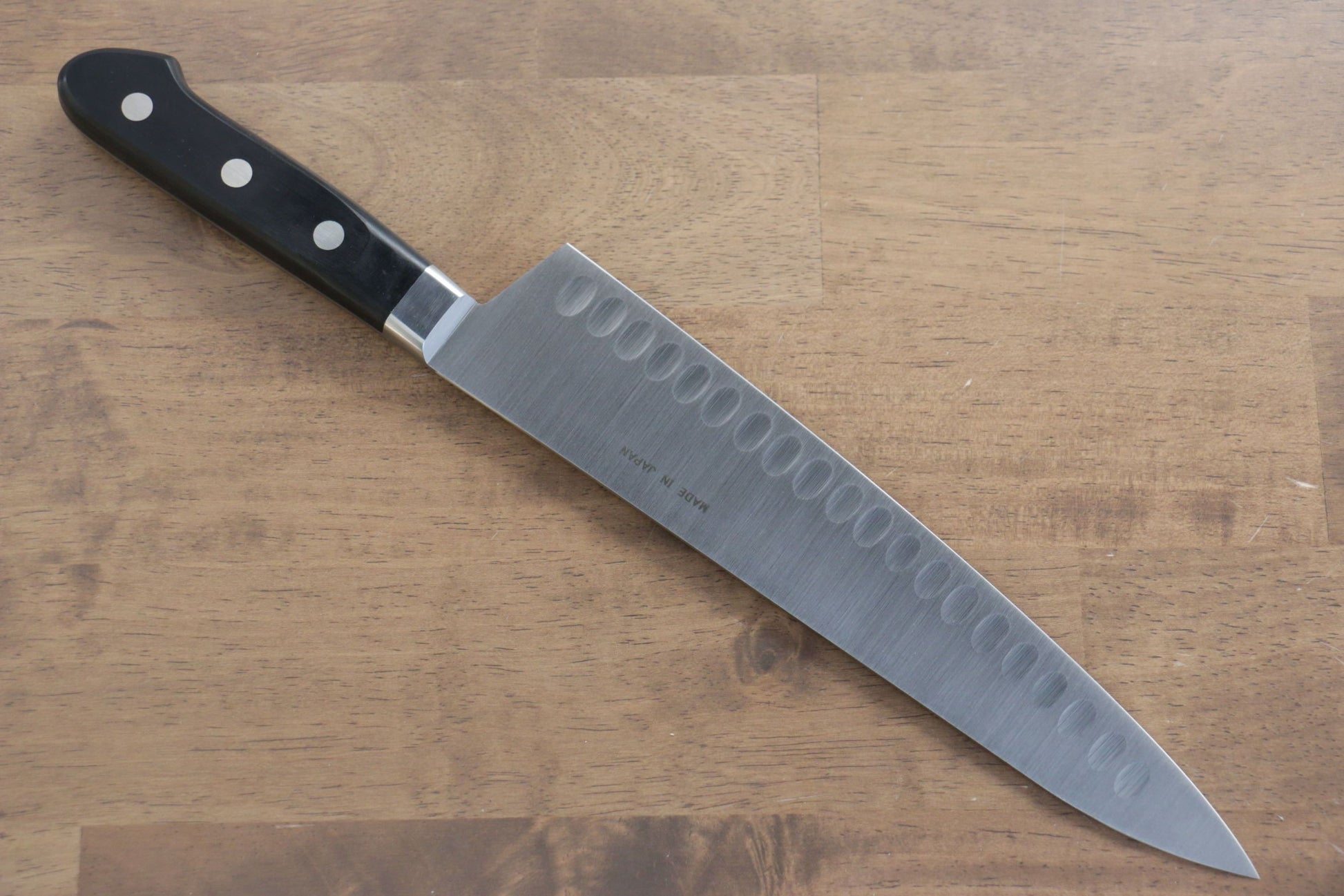 清助 スウェーデン鋼 牛刀サーモン  240mm 黒合板柄 - 清助刃物