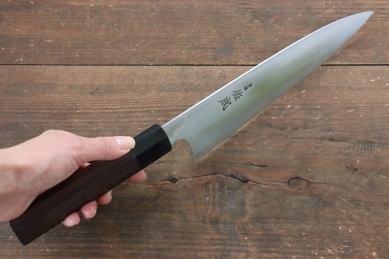 佑成 青スーパー鋼 牛刀包丁  210mm 紫檀柄 - 清助刃物