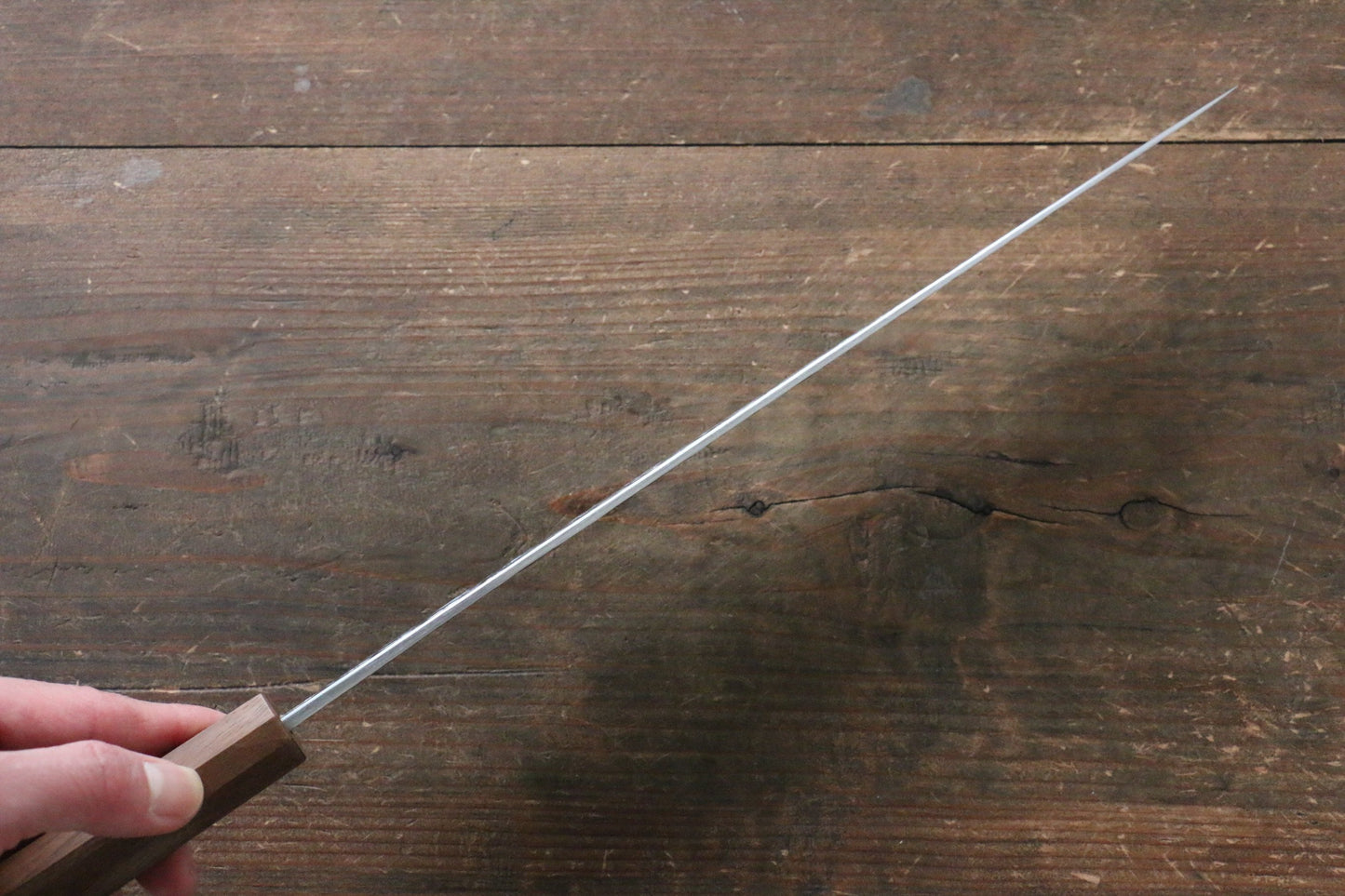 黒崎 優 雷神 コバルトスペシャル鋼 鎚目 筋引包丁  270mm ウォルナット柄 - 清助刃物