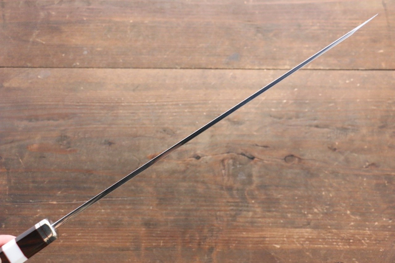 堺 孝行 銀三鋼 剣型柳刃包丁  300mm デザートアイアンウッド（杉原モデル）柄 - 清助刃物