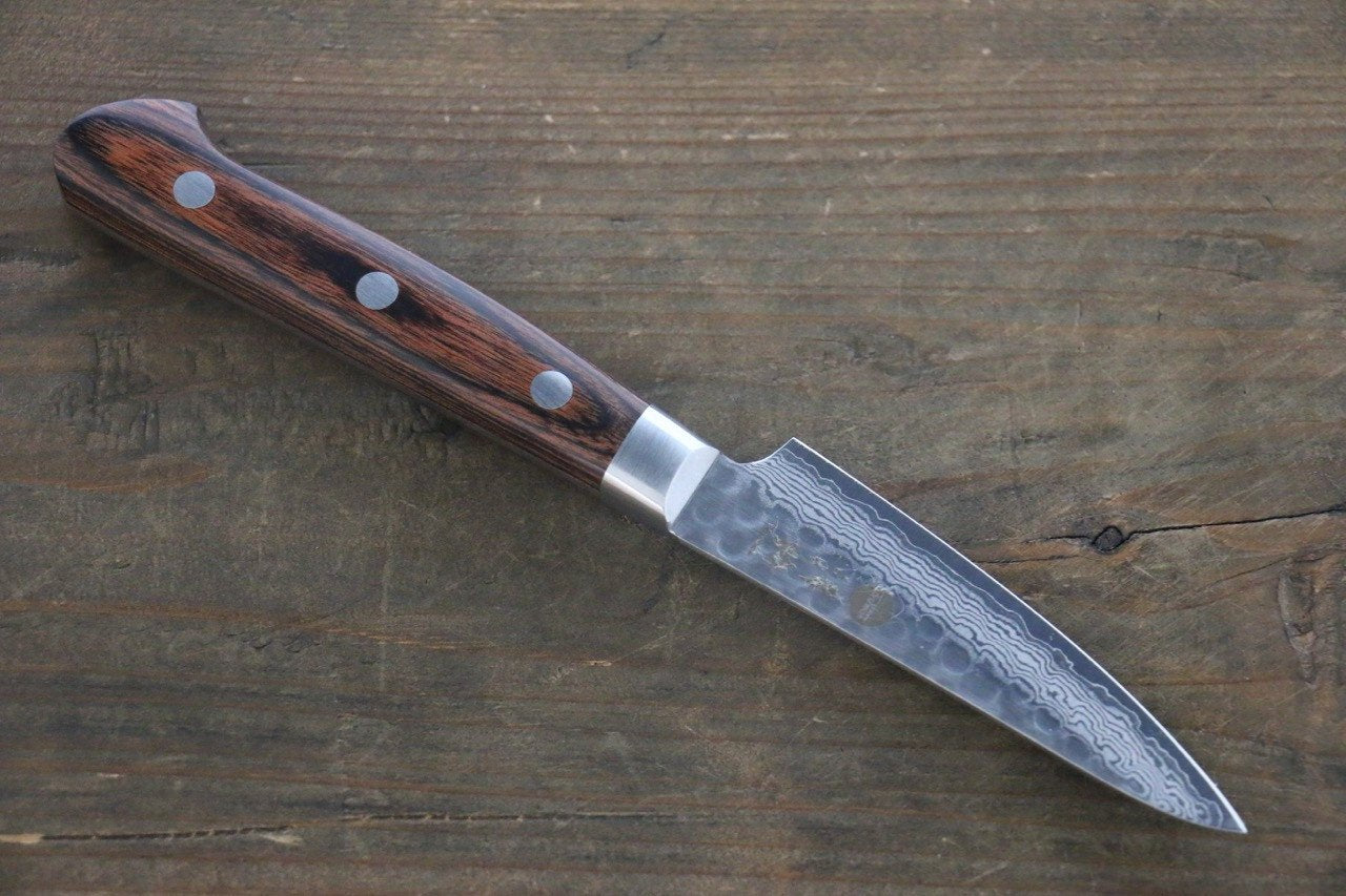 堺 孝行 V金10号 17層ダマスカス ペティーナイフ  80mm - 清助刃物