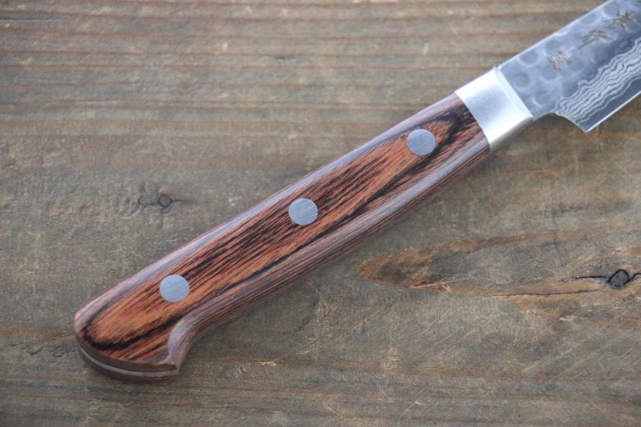堺 孝行 V金10号 17層ダマスカス ペティーナイフ  80mm - 清助刃物