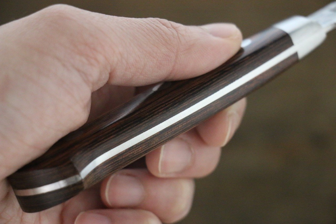 堺 孝行 V金10号 17層ダマスカス ペティーナイフ  80mm - 清助刃物