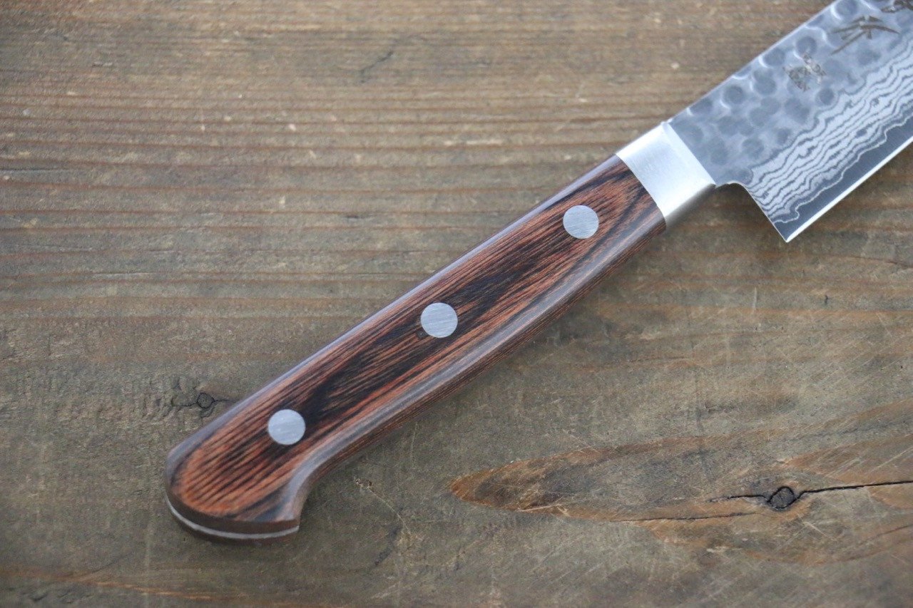 堺 孝行 V金10号 17層ダマスカス ペティーナイフ  135mm - 清助刃物