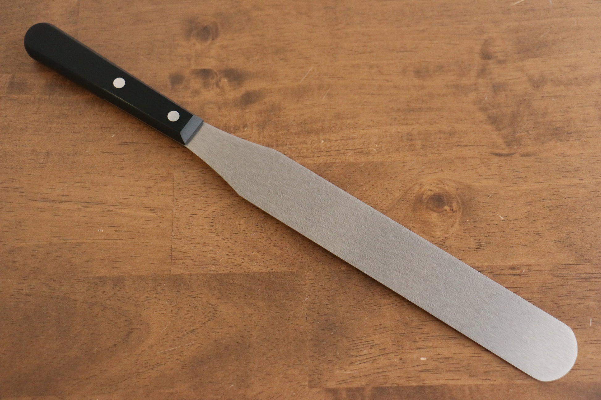 ヴォストフ ステンレス鋼 パレットナイフ  200mm 黒プラスチック柄 - 清助刃物