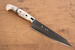 黒崎 優 閃光 R2/SG2 鎚目 ペティーナイフ 和包丁 150mm 白アクリル柄 - 清助刃物