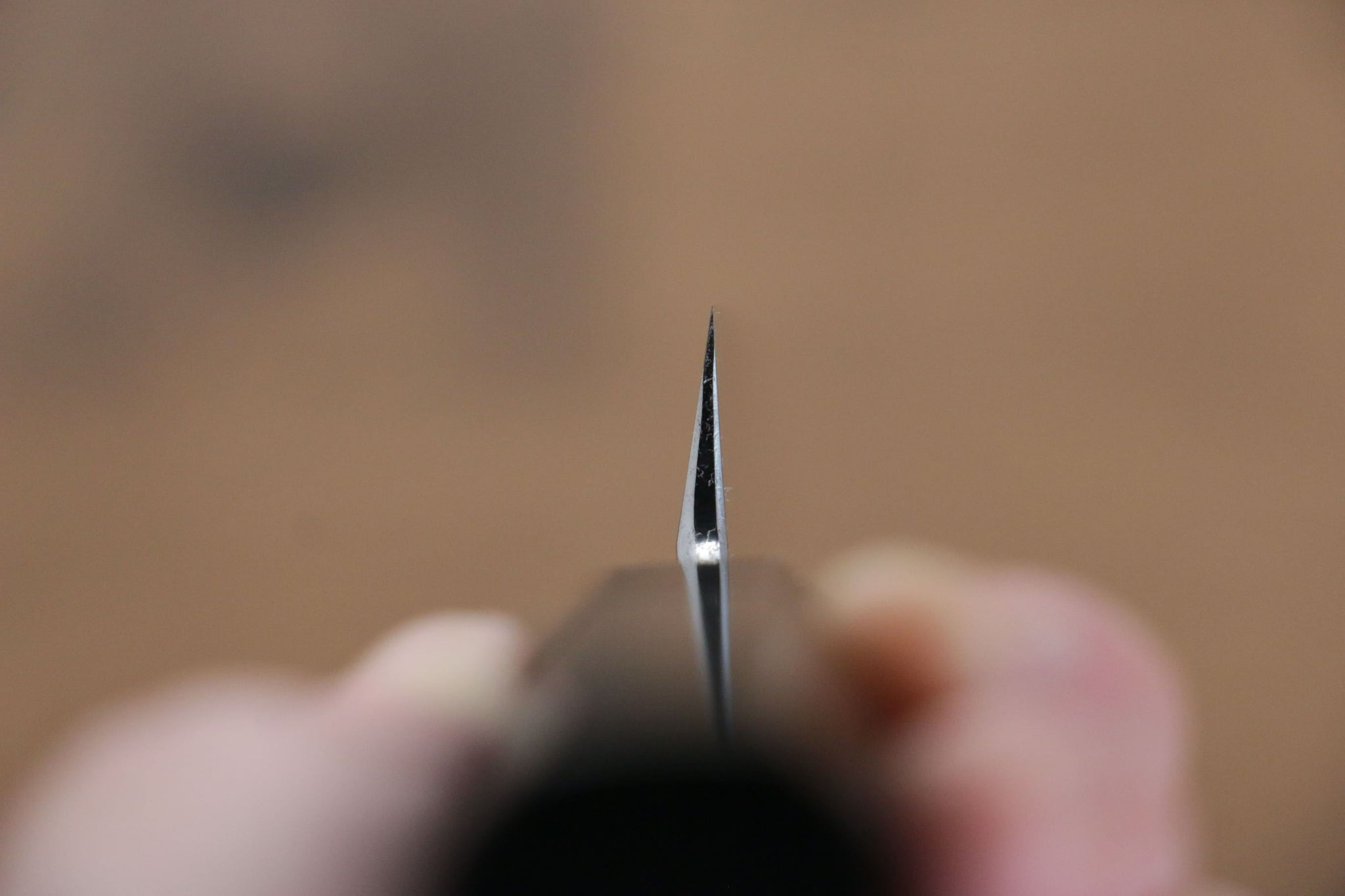 堺 孝行 富士山 本焼 白ニ鋼 鏡面仕上げ 先丸柳刃包丁  300mm リング付き黒檀柄 鞘付き - 清助刃物