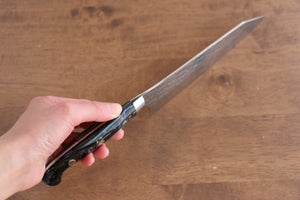 黒崎 優 閃光 R2/SG2 鎚目 三徳包丁 和包丁 180mm 黒アクリル柄 - 清助刃物