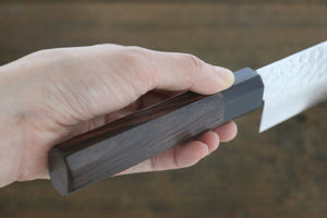 清助 AUS10 三徳包丁 和包丁 180mm 紫檀柄 - 清助刃物