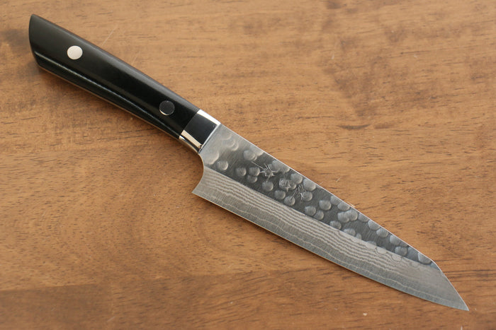 佐治 武士 SRS13 鎚目(丸) ペティーナイフ 和包丁 130mm 黒マイカルタ柄