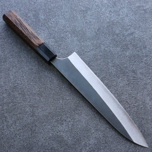 加藤 義実 白鋼 黒 牛刀包丁 和包丁 210mm ウエンジ柄 - 清助刃物