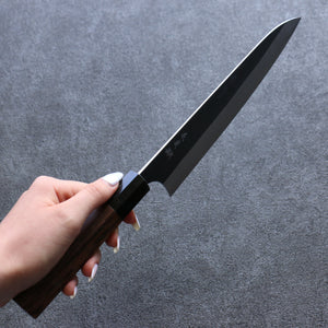 加藤 義実 白鋼 黒 牛刀包丁 和包丁 210mm ウエンジ柄 - 清助刃物