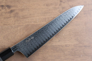 寛丈 ラダー V金10号 ダマスカス 牛刀包丁 和包丁 240mm グレー合板柄 - 清助刃物