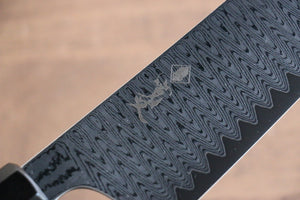 寛丈 ラダー V金10号 ダマスカス 牛刀包丁 和包丁 240mm グレー合板柄 - 清助刃物