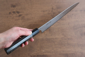 寛丈 ラダー V金10号 ダマスカス 牛刀包丁 和包丁 240mm グレー合板柄 - 清助刃物