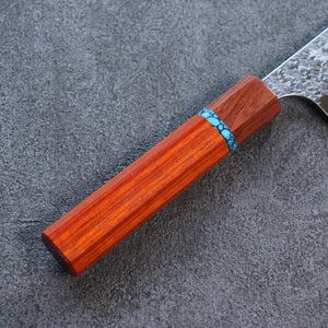 加藤 義実 水面 R2/SG2 鎚目 切付牛刀包丁 和包丁 210mm パドック (ターコイズリング付き)柄 - 清助刃物