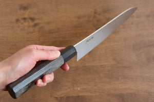 寛丈 V金10号 ダマスカス 牛刀包丁 和包丁 210mm グレー合板柄 - 清助刃物