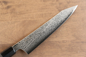 寛丈 V金10号 ダマスカス 切付牛刀包丁 和包丁 210mm グレー合板柄 - 清助刃物