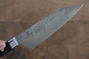 堺 孝行 コアレス ダマスカス 剣型三徳包丁 和包丁 160mm 黒マイカルタ柄 - 清助刃物