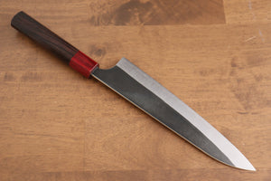 加藤 義実 青スーパー鋼 黒打 牛刀包丁 和包丁 210mm 紫檀柄 - 清助刃物