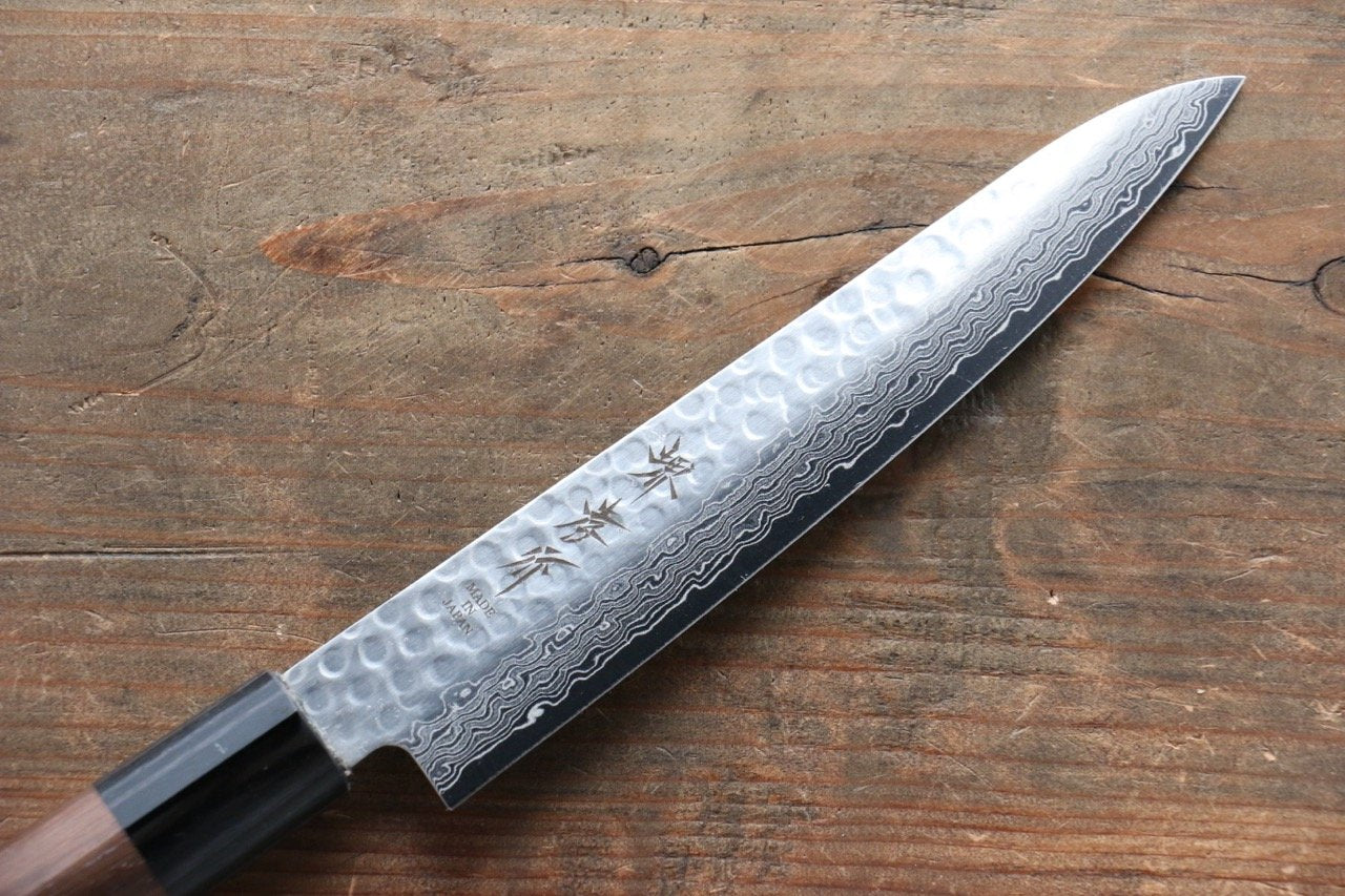 Sakai Takayuki 45 Layer Damascus Japanese Chef's Gyuto, Santoku & Petty Knife with Shitan Handle Set - 清助刃物