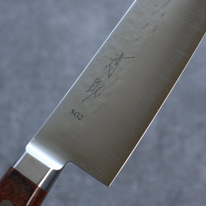 清助 R2/SG2 鎚目 牛刀包丁 和包丁 210mm マホガニー柄 - 清助刃物