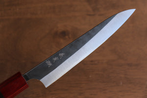 加藤 義実 青スーパー鋼 黒打 ペティーナイフ 和包丁 150mm 紫檀柄 - 清助刃物
