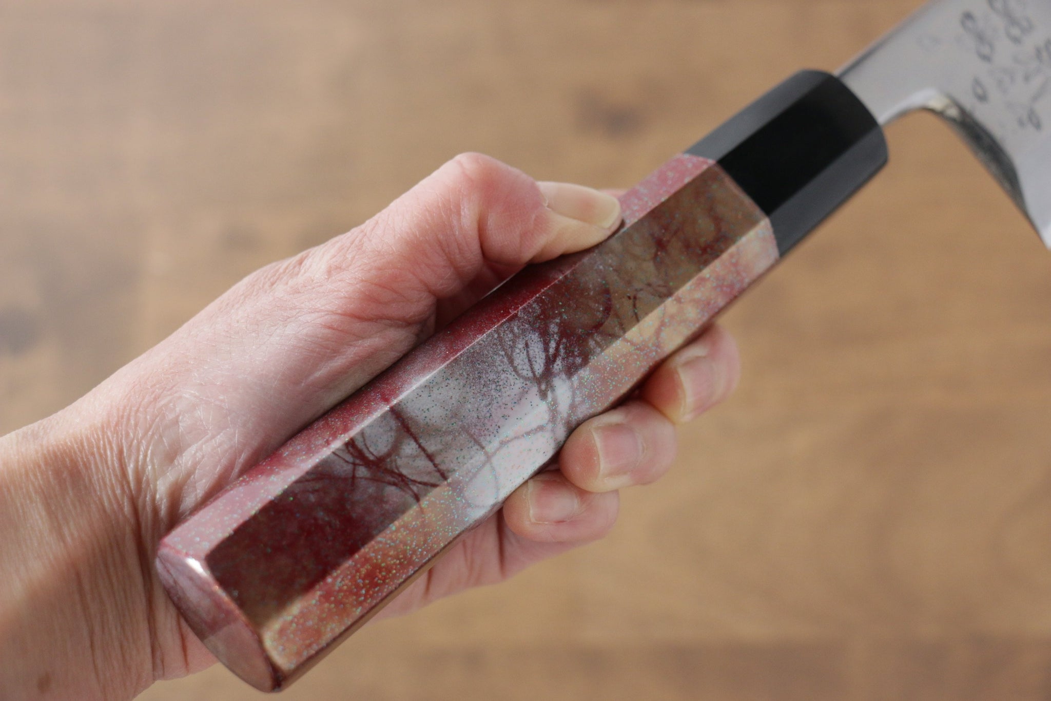 堺 孝行 凛華 銀三鋼 鏡面仕上げ 身卸出刃  270mm 漆塗り柄 鞘付き - 清助刃物