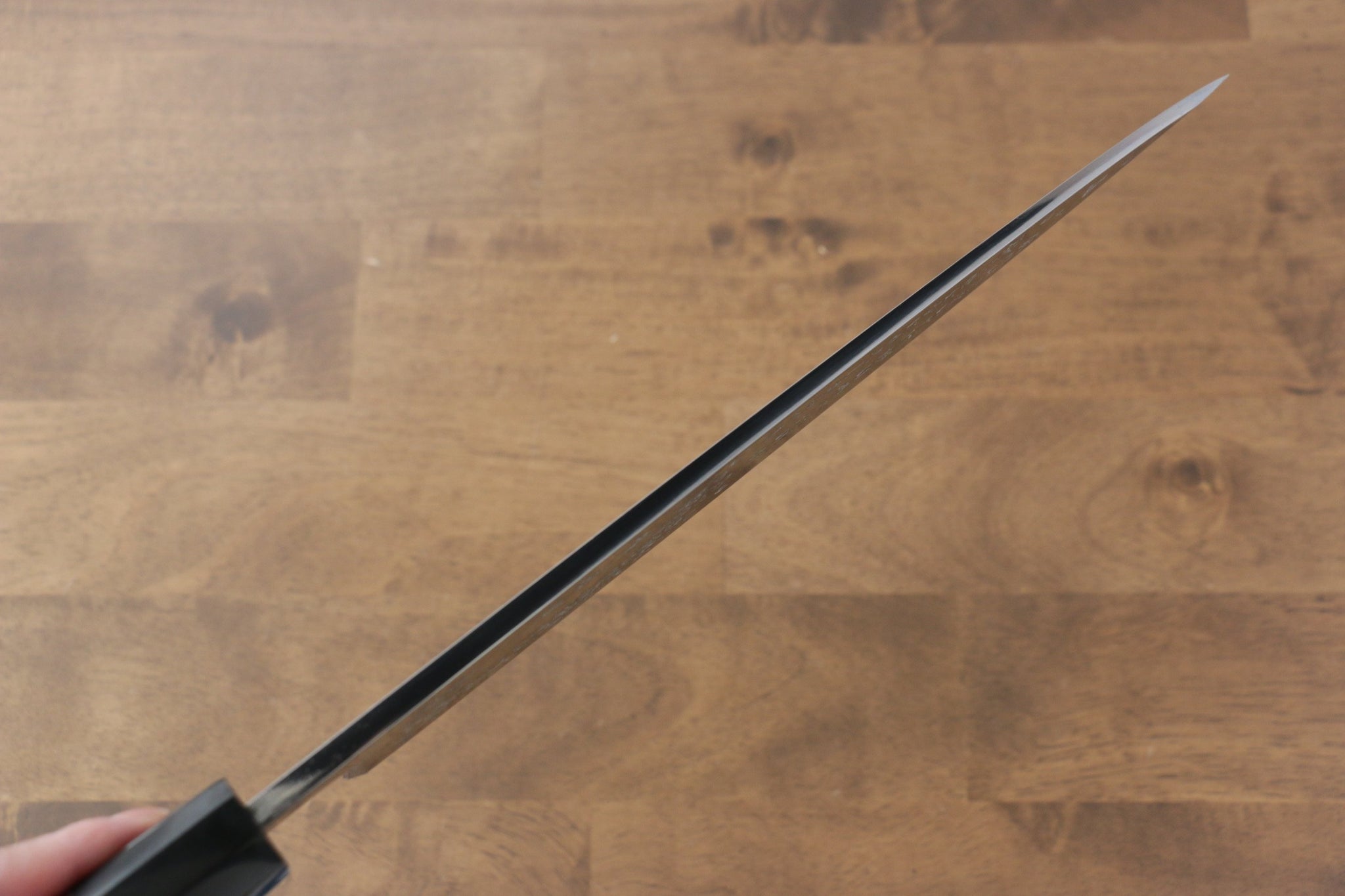 堺 孝行 凛華 銀三鋼 鏡面仕上げ 身卸出刃  270mm 漆塗り柄 鞘付き - 清助刃物