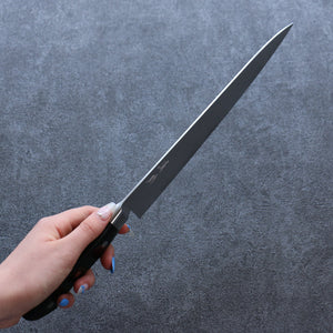 清助 V金10号 ダマスカス 牛刀包丁 和包丁 240mm 黒合板柄 - 清助刃物