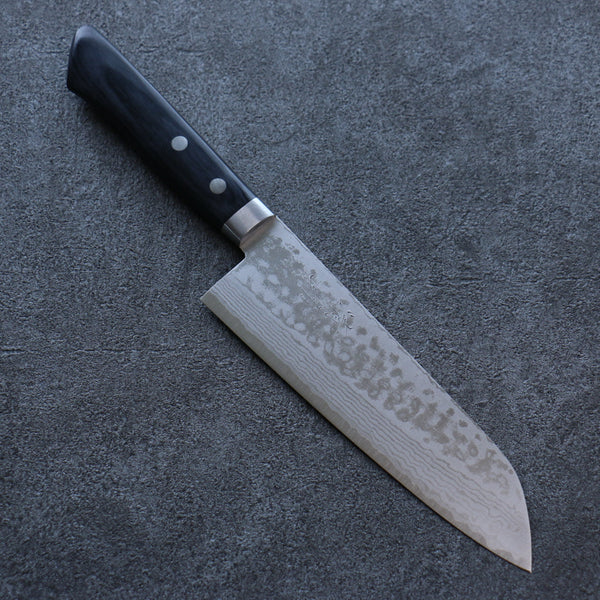 清助 V金10号 ダマスカス 三徳包丁 165mm 黒合板柄 – 清助刃物 Japan