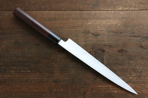 岩井 貴行 青ニ鋼 黒打 柳刃包丁 和包丁 210mm 紫檀柄 - 清助刃物