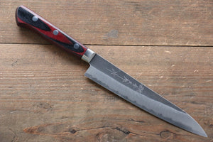 加藤 義実 青スーパー鋼 黒打 ペティーナイフ 和包丁 150mm 合板柄 - 清助刃物