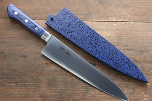 清助 青天 モリブデン鋼（MOL） 牛刀包丁 和包丁 210mm 青合板柄 鞘付き - 清助刃物