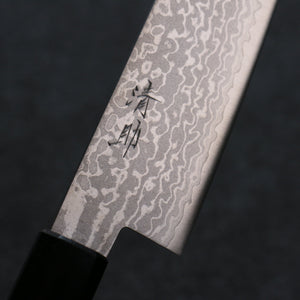 清助 V金10号 ダマスカス 三徳包丁 和包丁 165mm ウォルナット柄 - 清助刃物