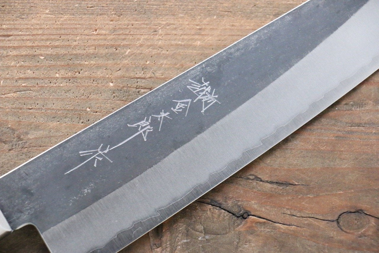 加藤 義実 青スーパー鋼 黒打 牛刀包丁  210mm 合板柄 - 清助刃物