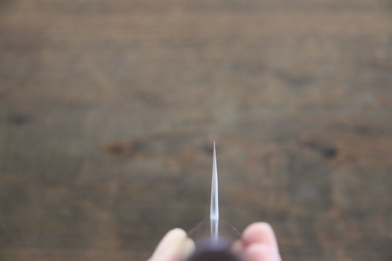 加藤 義実 青スーパー 黒打 文化包丁 165mm  アイアンウッド柄 - 清助刃物