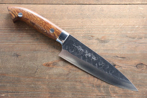 佐治 武士 SRS13 鎚目 ペティーナイフ 和包丁 130mm アイアンウッド柄 - 清助刃物