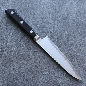 清助 V金10号 ダマスカス ペティーナイフ 和包丁 120mm 黒合板柄 - 清助刃物