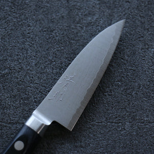 清助 V金10号 ダマスカス ペティーナイフ 和包丁 80mm 黒合板柄 - 清助刃物