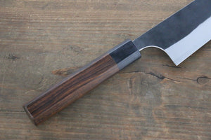 加藤 義実 青スーパー 黒打 牛刀包丁 210mm  アイアンウッド柄 - 清助刃物