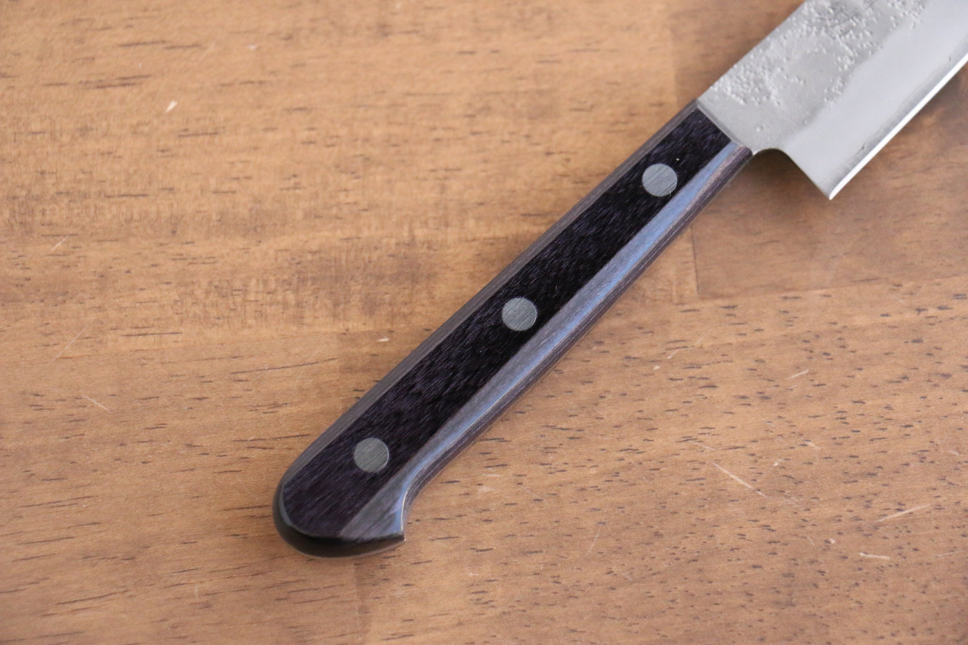 清助 葡萄 銀三鋼 梨地 ペティーナイフ 135mm 紫合板柄 – 清助刃物