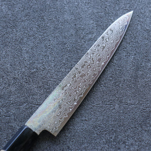 三寿ゞ AUS10 ダマスカス 磨き仕上げ ペティーナイフ 和包丁 150mm 朴柄 - 清助刃物